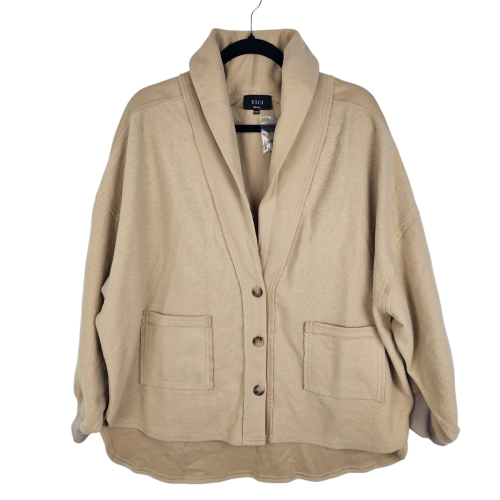 Vici Tan Oversized Cardigan NWOT